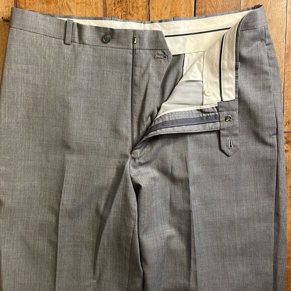 Alfani Mens size 36 Gray Wool Blend Formal Trousers Office, Wedding Etc - Picture 3 of 9